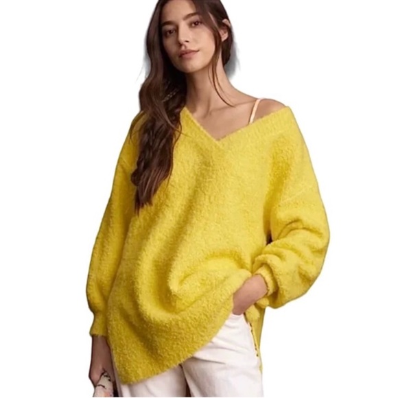 Pilcro Sweaters - Pilcro Oversized Sweater Bright Yellow